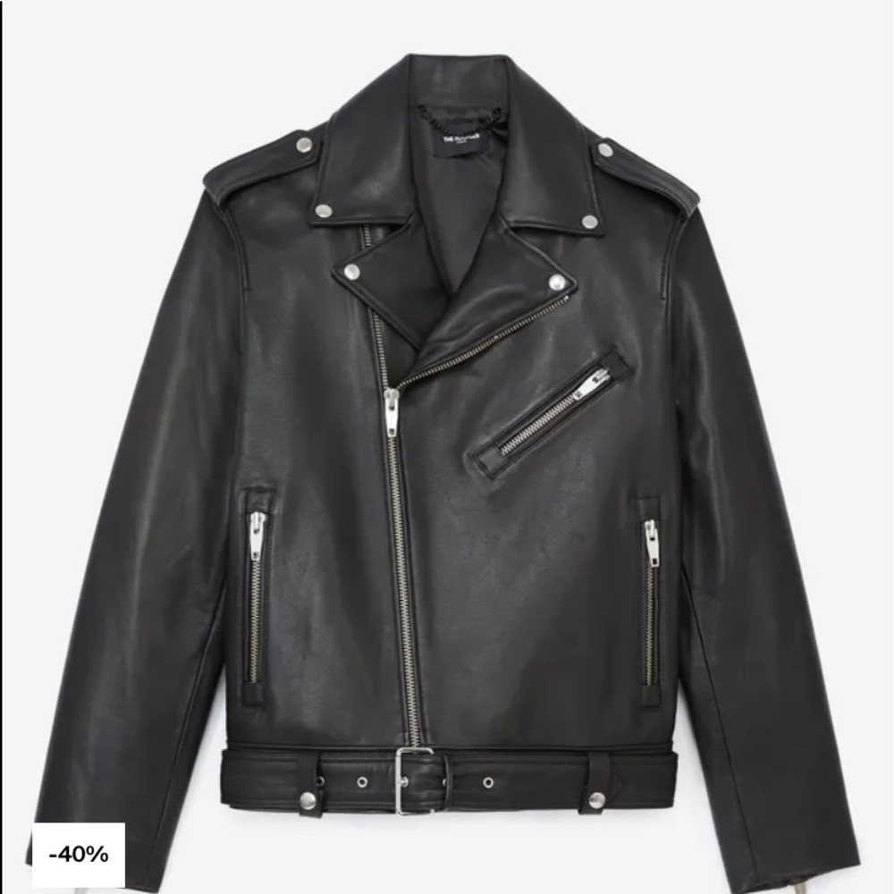 THE KOOPLES LEATHER BlACK JACKET LIKE-NEW WITHOUT TAGS!